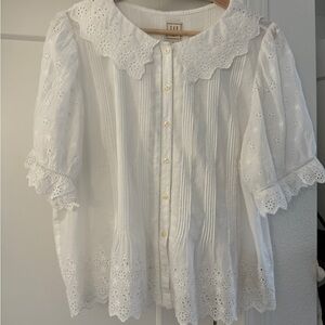 Gap x Doen White Eyelet Blouse